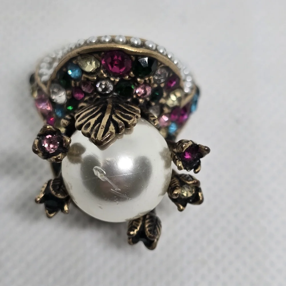 Gucci Pearl Flower Multicolor Ring